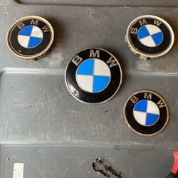 BMW Hood Emblem And 2 Wheel Emblem