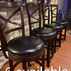 6 Counter Bar Stools Chairs Barstools 24"