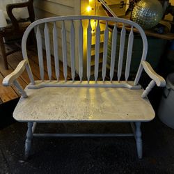 White Wooden Bench