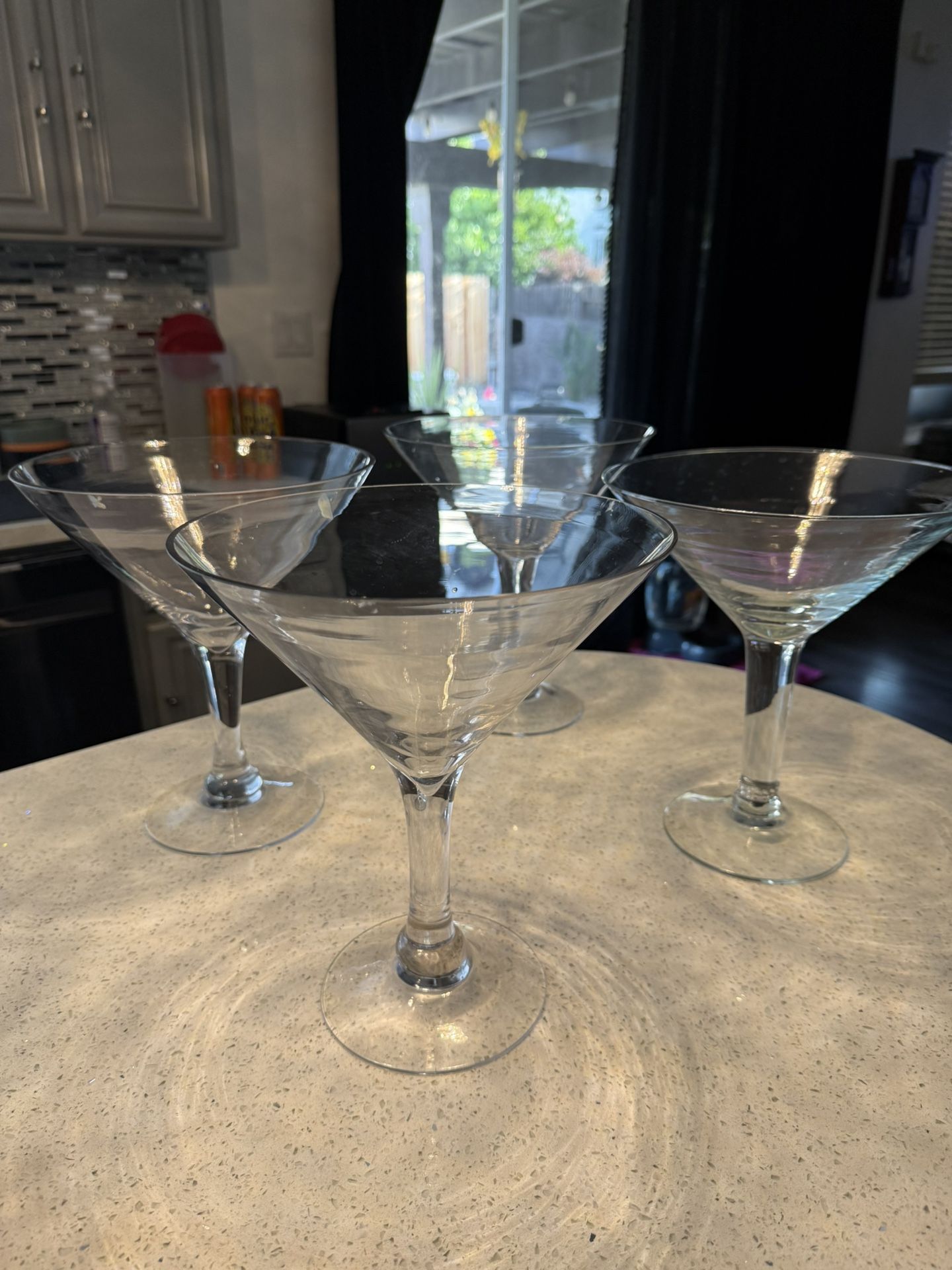 Four Large Wine Glasses