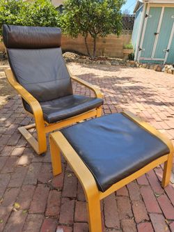 Ikea Poang Chair & Ottoman