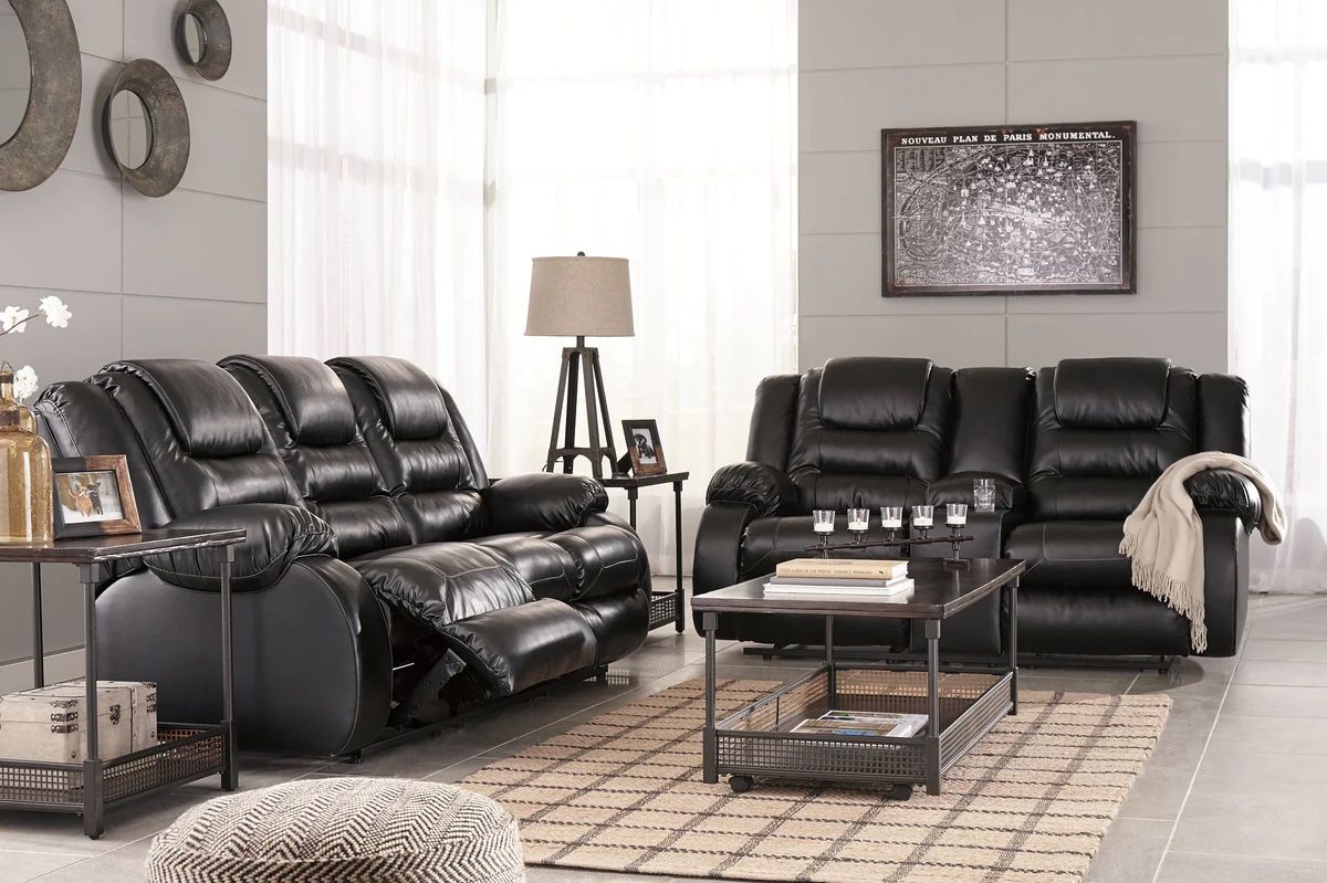 2pc Sofá And Loveseat Recliner (black Or Chocolate )