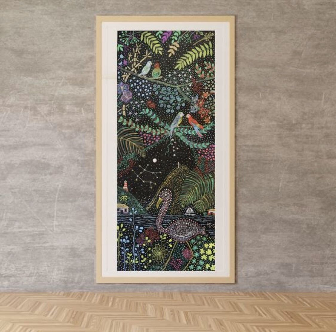 Painting printed on canvas roll