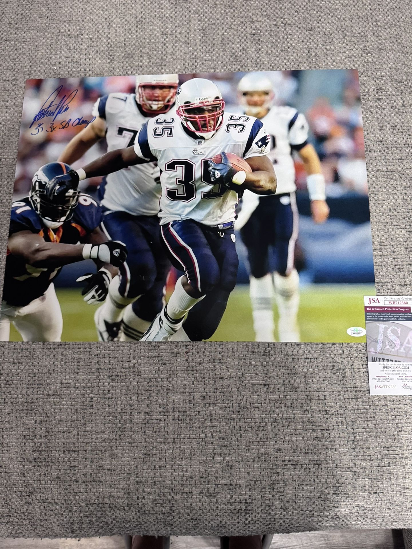 Patrick Pass Signed Autograph 16x20 Photo - JSA Coa - New England patriots