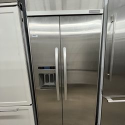 KitchenAid Side By Side Built In 36” Refrigerator Ice & Water 