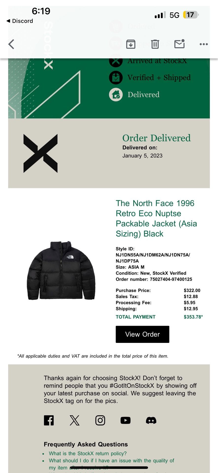The North Face 1996 Retro Eco Nuptse Packable Jacket (Asia Sizing) Black