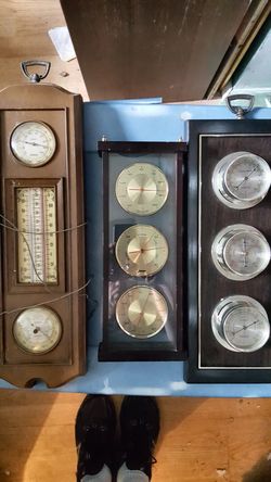 VINTAGE SPRINGFIELD JASON TEMPERATURE BAROMETER HUMIDITY STATIONS LOT