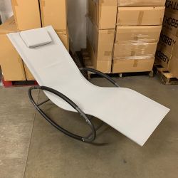 $45 (New) Zero gravity rocking chair outdoor patio lounge chair recline rocker w/ detachable pillow