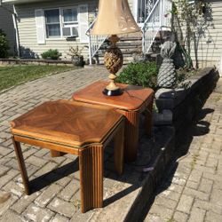 2 End Tables & A lamp