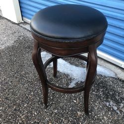  Barstool Swivel Bar Stool Swiveling Real Leather Real Wood 