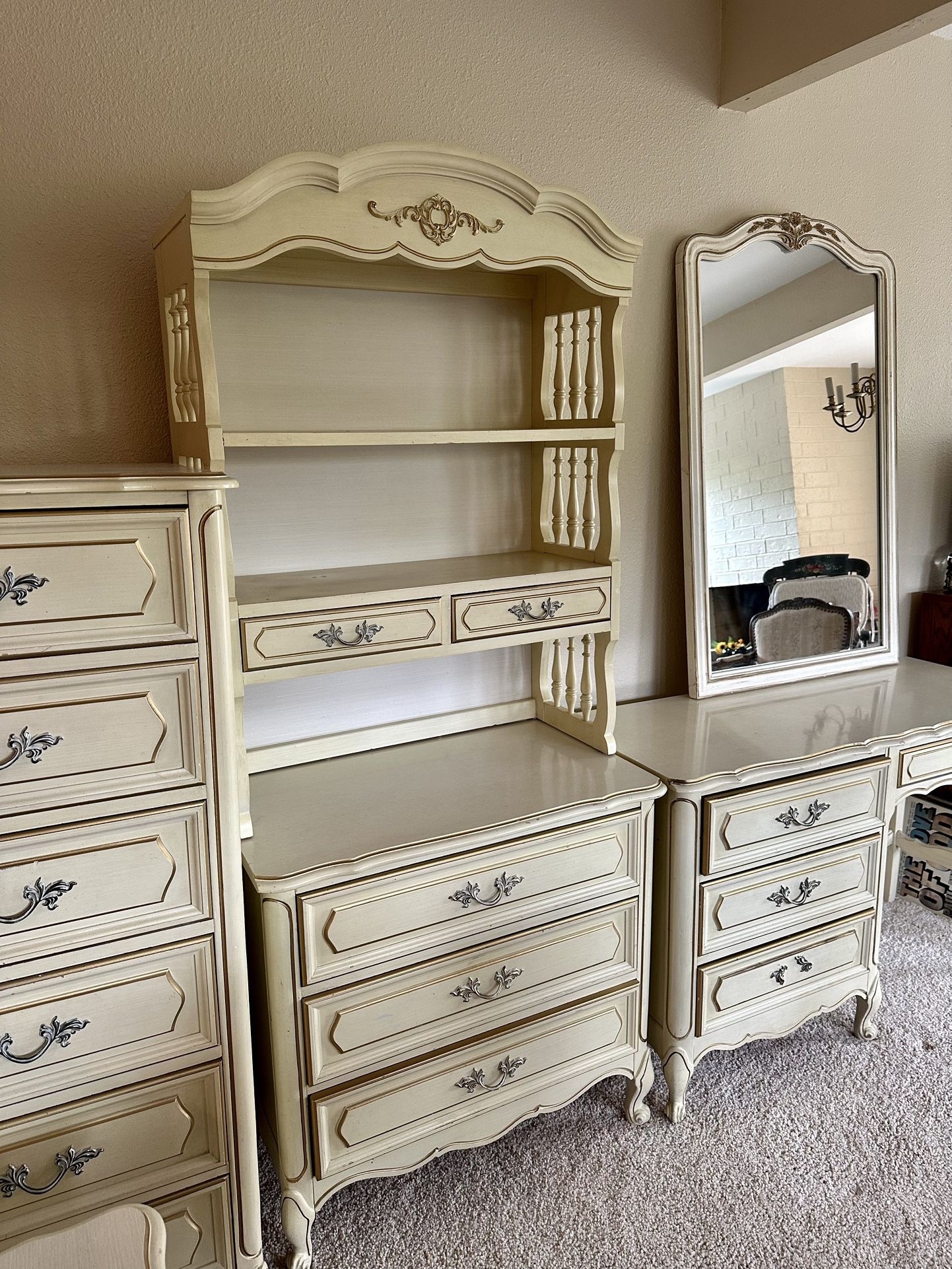 7 Piece  French Provincial  Twin Bedroom  Set