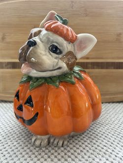 Halloween Pumpkin Frenchie By Blue Sky