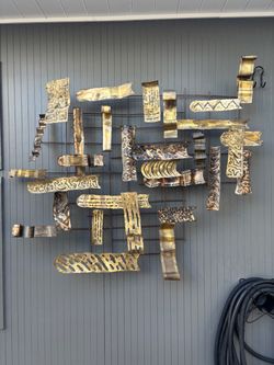 Large Abstract Metal Wall Art Sculpture