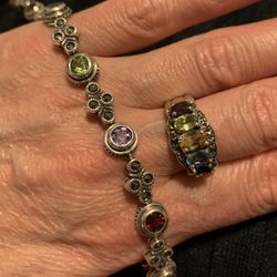 silver 925 Rings and bracelet