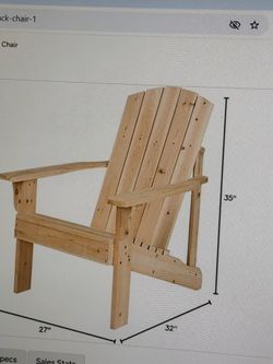 Shine company natural wooden Adirondack chair