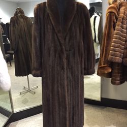Brown, Mink Coat, 12 Petite
