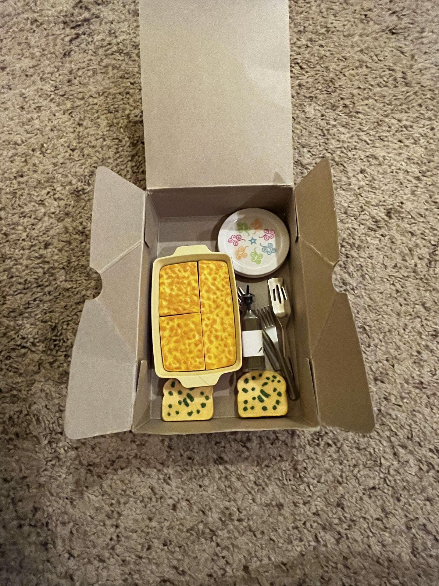 American Girl Doll Food Lasagne Set In Box
