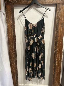 Dress Green Dress With Flowers 
