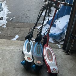 Multiple Razor scooters