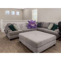 Sectional Couch with Ottoman 