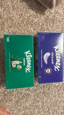 Kleenex Lotion and Ultra Soft Facial Tissues - 2 boxes