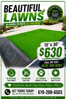 Brand new turf grass 15x30 $630 artificial turf turf grass