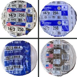 14/2 Wire / Cable 250ft Rolls Assorted Brands / Varias Marcas