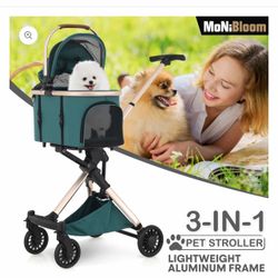 MoNiBloom 3-in-1 Pet Stroller Aluminum Frame