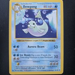 Pokemon Base Set Shadowless Dewgong