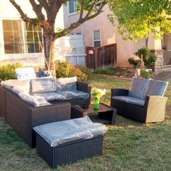 Patio Sofa Set Patio Set Black And Gray Frame Patio Furniture 🚚🆕