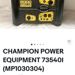 2000 watt  Portable champion generator 
