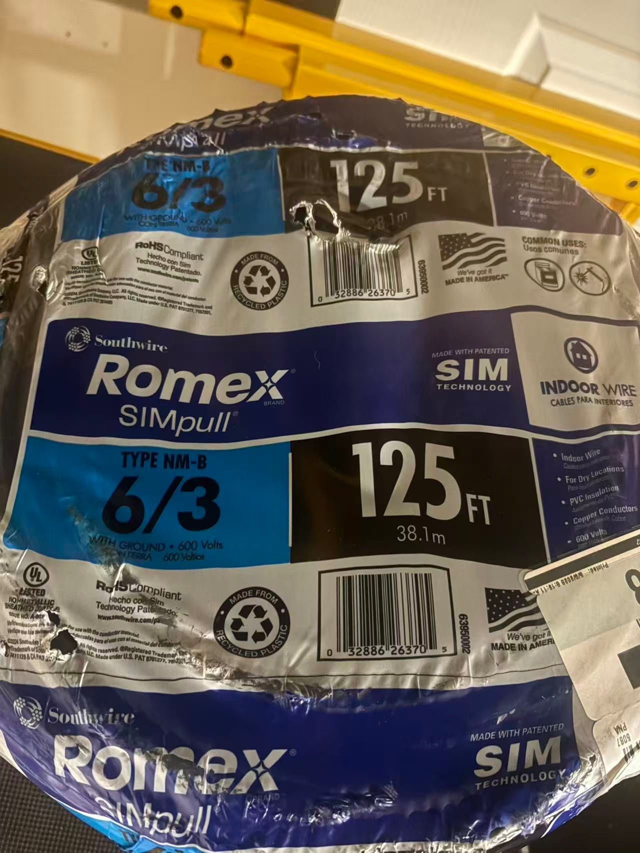 Romex 6/3 125ft