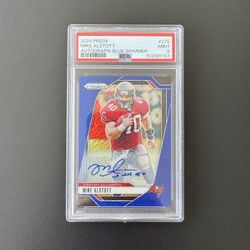 2024 Panini Prizm Blue Shimmer Prizm #275 Mike Alstott AUTO /25 PSA 9