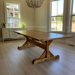 Indoor And Outdoor Farmhouse Style Dining Tables.