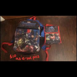 Marvel Avengers Backpack And Lunch Box 