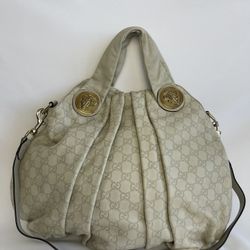 GUCCI Leather Hysteria Top Handle Bag Off White 197016