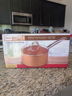Parini Copper 3 Quart Sauce Pan