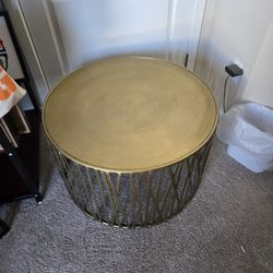 Gold Metal Side Table