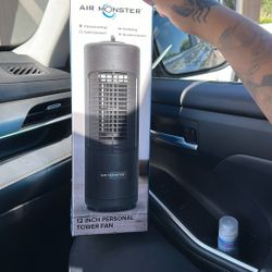 air Monster 12 Inch Personal Tower Fan 