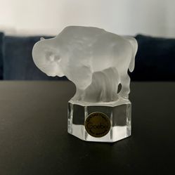 Goebel Vintage Lead Crystal Glass Buffalo