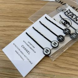GWP (Gift With Purchase) Chanel Hair Clips 4pcs