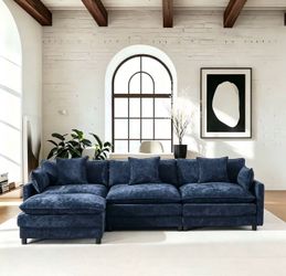 L Shaped Navy Blue Sectional