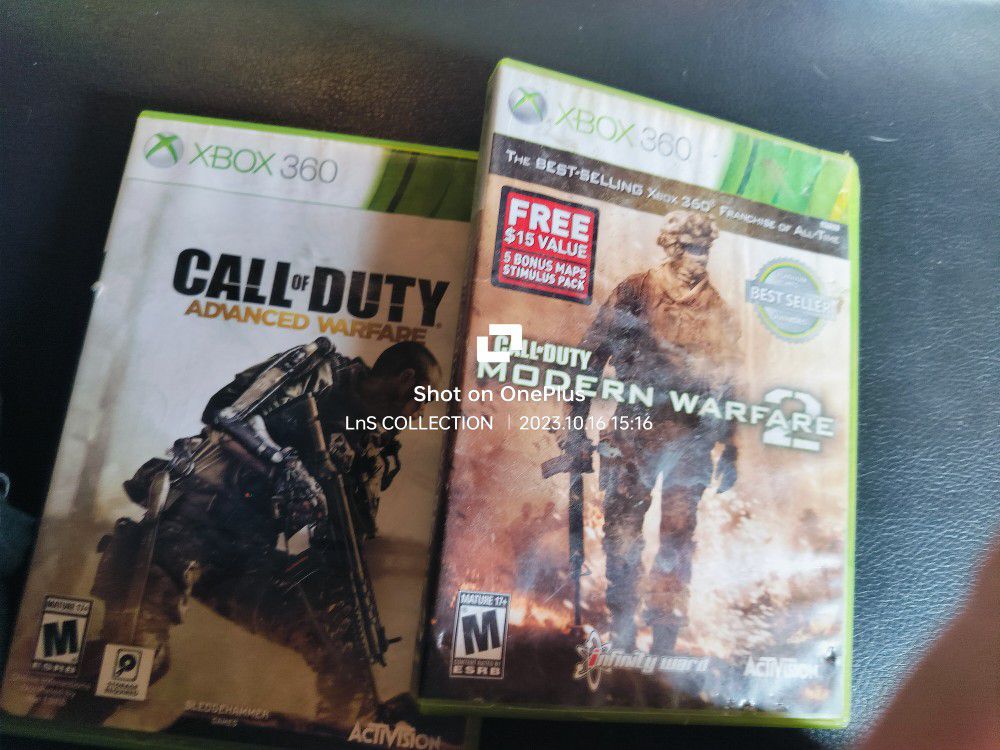 Lot Of 2 Call Of Duty MW2 & Advanced Warfare CiB XBOX 360 Live