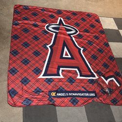 Angels baseball throw blanket