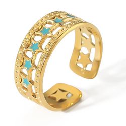 Bohemian Wedding Ring New Gold 