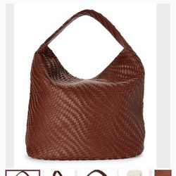 Deux Lux Faux Leather Hobo Basketweave Bag