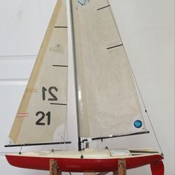 (2) vintage Large Megatech Nirvana Remote Control Sailboats  33 Inch, Please Read Description.  1 Works , 1 Needs Repair
