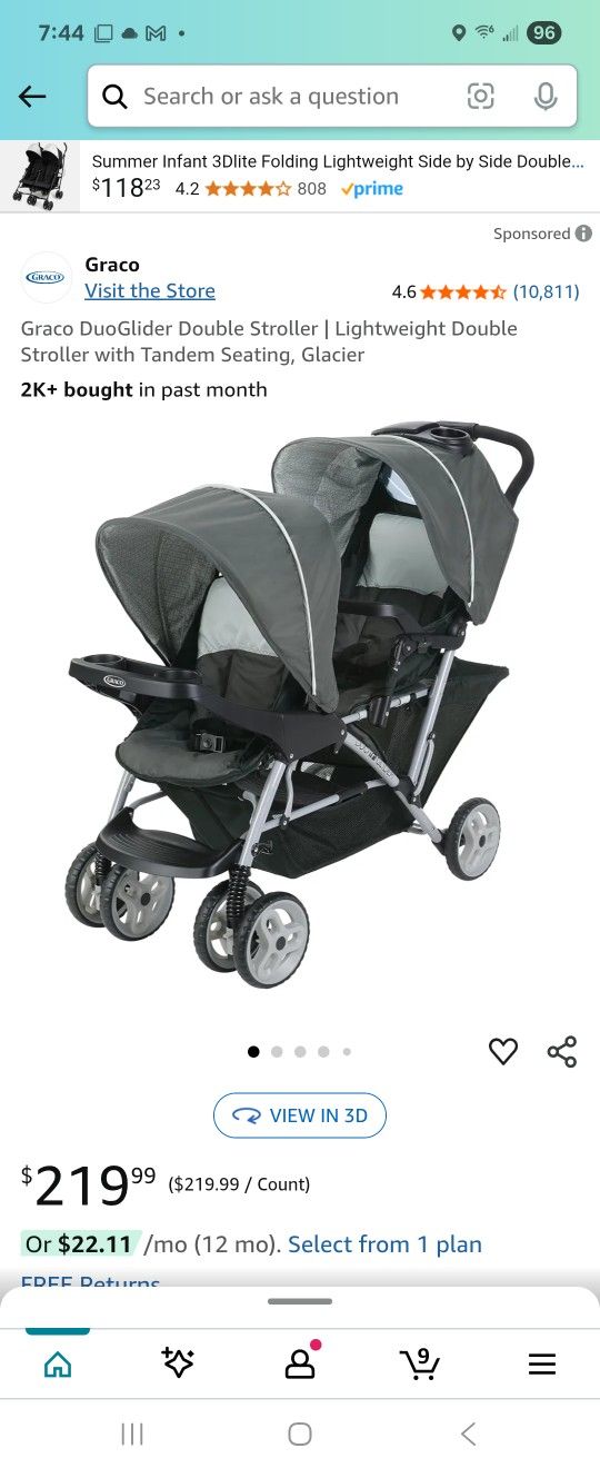 Graco Double Stroller
