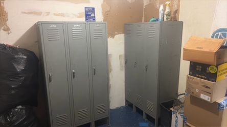 2) Lyon 3 Tier uniform lockers