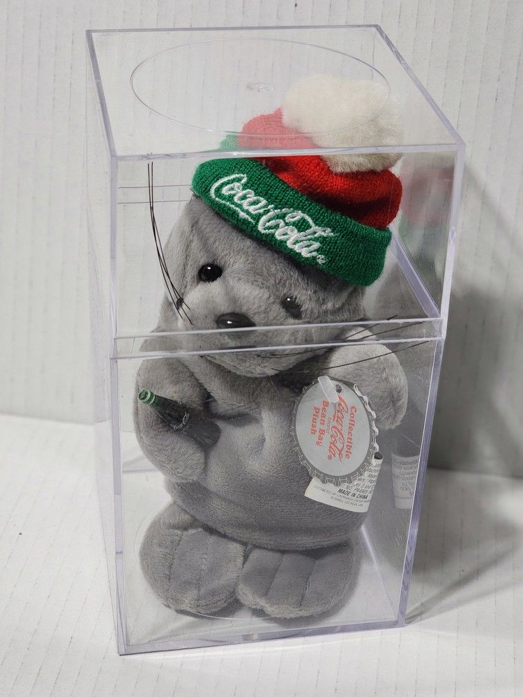 COCA-COLA Seal in Ski Cap" The original Coca-Cola® brand Bean Bag Plush Soft